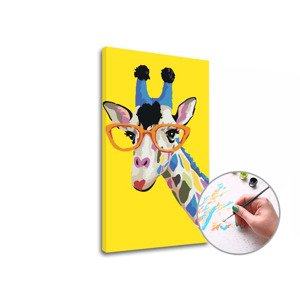 Malování podle čísel GIRAFA S OKULIÁRY | low difficulty