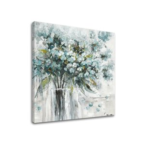 Obraz na plátně KVĚTY VE VÁZE 70x70 cm