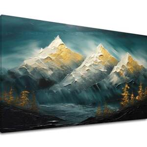 Moderní nástěnný dekor Horizont zlaté harmonie - PREMIUM ART 40x60 cm