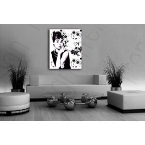 Ručně malovaný POP Art Audrey Hepburn 80x100 cm
