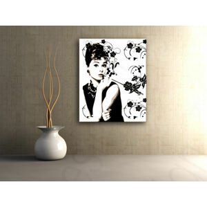Ručně malovaný POP Art Audrey Hepburn 80x100 cm