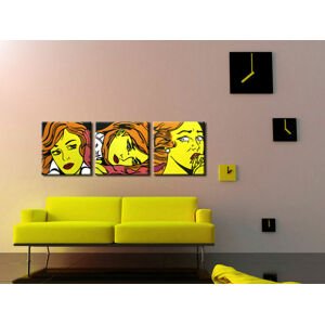 Ručně malovaný POP Art COMIX 3 dílný 150x50cm