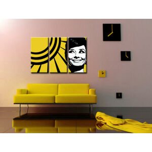 Ručně malovaný POP Art Audrey Hepburn 3 dílný 120x80cm