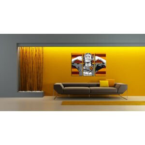 Ručně malovaný POP Art Francesco Totti 3 dílný 120x80cm