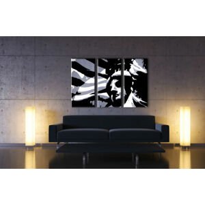 Ručně malovaný POP Art SOCHA SLOBODY 3 dílný 120x80cm