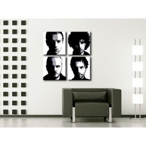 Ručně malovaný POP Art COLDPLAY 4 dílný 100x100cm