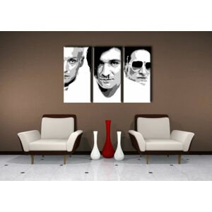 Ručně malovaný POP Art Die Ärzte 3 dílný 120x80cm