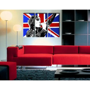 Ručně malovaný POP Art Ian Brown 3 dílný 120x80cm