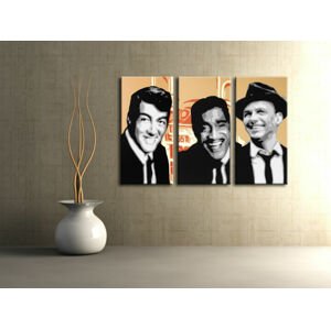 Ručně malovaný POP Art Rat Pack 3 dílný 120x80cm