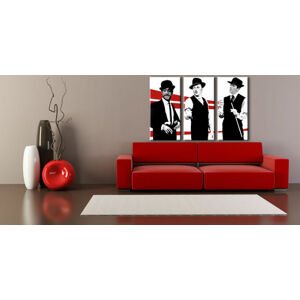 Ručně malovaný POP Art Rat Pack 3 dílný 120x80cm