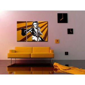 Ručně malovaný POP Art Clint Eastwood 3 dílný 120x80cm