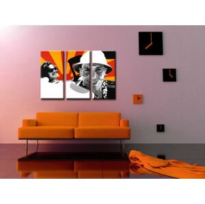 Ručně malovaný POP Art Clint Eastwood 3 dílný 120x80cm