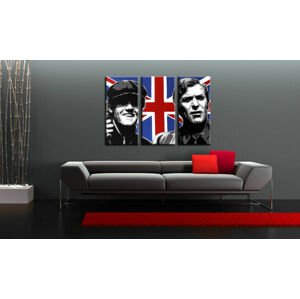 Ručně malovaný POP Art Italian Job 3 dílný 120x80cm