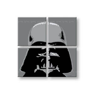 Ručně malovaný POP Art STAR WARS 4 dílný 100x100cm