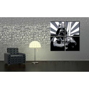 Ručně malovaný POP Art STAR WARS 4 dílný 100x100cm
