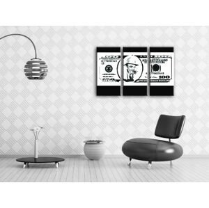 Ručně malovaný POP Art AL CAPONE 3 dílný 120x80cm