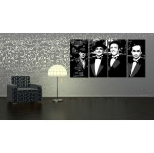 Ručně malovaný POP Art CORLEONE FAMILY 4 dílný 160x80cm