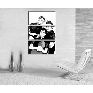 Ručně malovaný POP Art GREEN DAY 3 dílný 80x120 cm