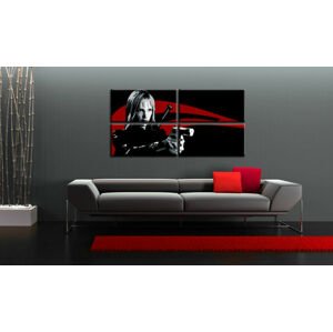 Ručně malovaný POP Art KILL BILL 4 dílný 160x80cm