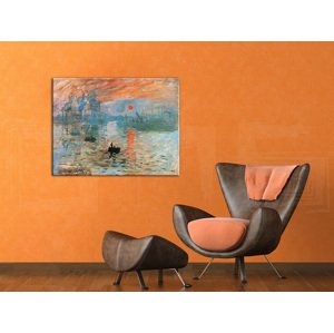Obraz na plátně ZÁPAD SLUNCE V PŘÍSTAVU – Claude Monet