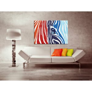 Ručně malovaný POP Art ZEBRA 1 dílný 100x70cm