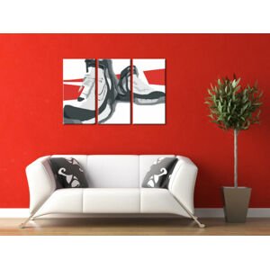 Ručně malovaný POP Art BOOTS 3 dílný 120x80cm