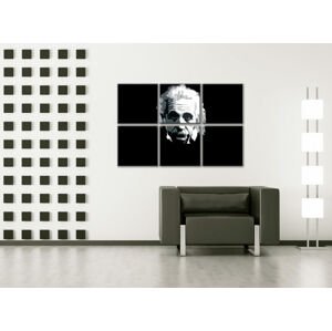 Ručně malovaný POP Art Einstein  6 dílný 150x100cm