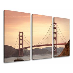 3dílná nástěnná malba MĚSTO / SAN FRANCISCO ME116E30