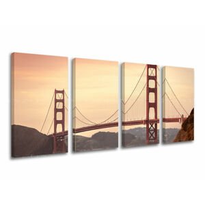 4dílná nástěnná malba MĚSTO / SAN FRANCISCO ME116E40