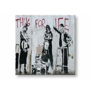 Obraz na plátně ČTVEREC Street ART - Banksy