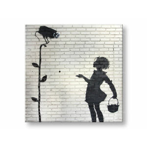 Obraz na plátně ČTVEREC Street ART - Banksy