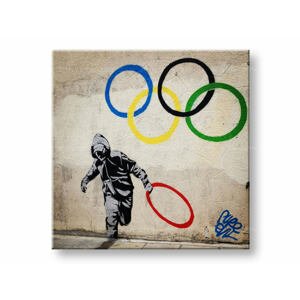 Obraz na plátně ČTVEREC Street ART - Banksy