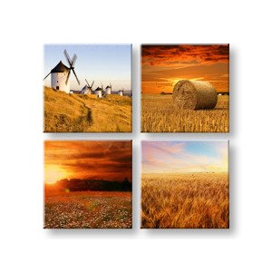 Nástěnné umění Simple life, 4 díly XOBKOL28E42