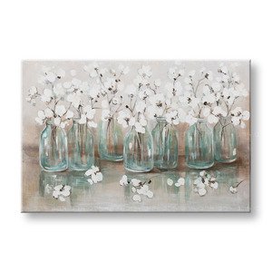 Malovaný nástěnný obraz KVĚTINY 1 díl YOBCWFFL085 - 120x80 cm | různé velikosti
