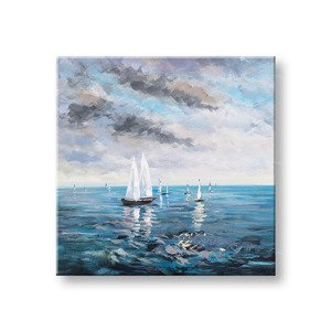 Malovaný nástěnný obraz LODE 1 díl YOBCFABC001 - 70x70 cm | různé velikosti
