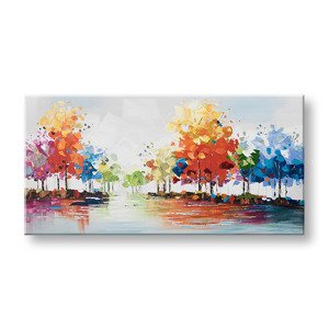 Malovaný nástěnný obraz STROMY 1 díl YOBCWFTR026 - 140x70 cm | různé velikosti