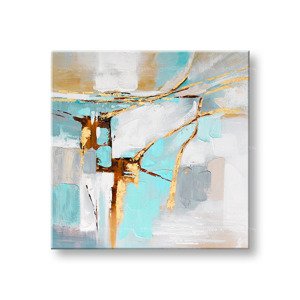 Malovaná nástěnná malba ABSTRAKT 1 díl CWF11044W1E1 - 70x70 cm