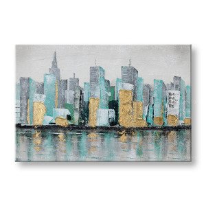 Malovaný nástěnný obraz CITY 1 díl 90x60 cm CFAZH6545E1