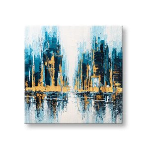 Malovaný nástěnný obraz CITY 1 díl 70x70 cm CFAZH6540E1