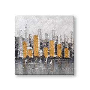 Malovaný nástěnný obraz CITY 1 díl 70x70 cm CFAZH6539E1