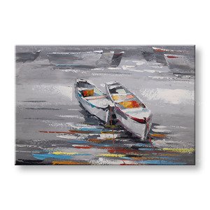 Malovaný nástěnný obraz LODĚ 1 díl 90x60 cm CFAZH5057E1