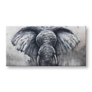 Malovaný nástěnný obraz SLON 1 díl CFA13AN0025SET-E1 - 140x70 cm