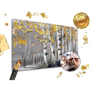 Malování podle čísel PREMIUM GOLD – Březový háj