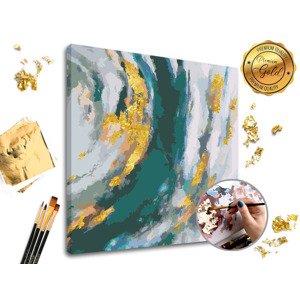 Malování podle čísel PREMIUM GOLD – Tyrkysová fantazie