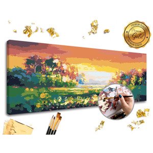 Malování podle čísel PREMIUM GOLD – Pestrobarevná krajina