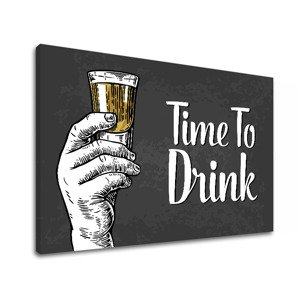 Nástěnné umění s textem Čas na drink