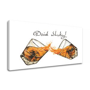 Nástěnné umění s textem Pít whisky