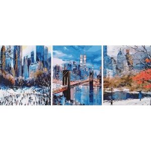 MALUJEŠ Malování podle čísel - SET NEW YORK Rozměr: 40x50 cm, Rámování: vypnuté plátno na rám