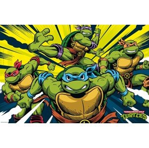 Plakát, Obraz - Teenage Mutant Ninja Turtles - Turtles in Action, 91.5 × 61 cm