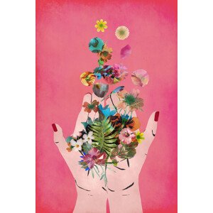 Ilustrace Frida`s Hand`s (Pink Version), Treechild, 26.7 × 40 cm